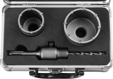 Набор коронок по бетону с оснасткой, d = 50, 68 мм, кейс, ЗУБР Мастер 29211-H2 — Официальный партнер ЗУБР в России