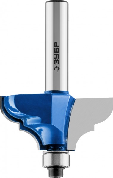 Фреза кромочная калевочная №3, D= 28,6мм, рабочая длина-12мм, радиус-4мм, хв.-8мм, d-9,5мм, ЗУБР Профессионал — Официальный партнер ЗУБР в России