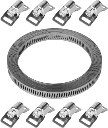 Набор: Хомут универсальный, нержавеющий, 3мх8мм, 8 замков, ЗУБР Профессионал — Официальный партнер ЗУБР в России