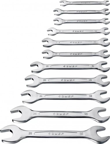 Набор рожковых гаечных ключей ЗУБР 12 шт, 6 - 32 мм, ПРОФЕССИОНАЛ, 27010-H12_z01 — Официальный партнер ЗУБР в России