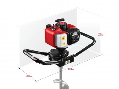 Мотобур (бензобур), d=60-150 мм, 43 см3, 1 оператор, ЗУБР — Официальный партнер ЗУБР в России