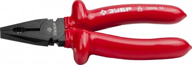 Плоскогубцы &quot;ЭЛЕКТРИК&quot; ЗУБР комбинированные, диэлектрические, двухслойные, высоковольтные до ~1000В, маслобензостойкая рукоятка, 180мм, 2214-1-18_z02 — Официальный партнер ЗУБР в России