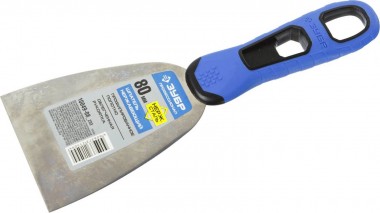 Шпатель ЗУБР усиленный, нержавеющее полотно, двухкомпонентная ручка, 80мм, ПРОФЕССИОНАЛ, 10049-08_z03 — Официальный партнер ЗУБР в России