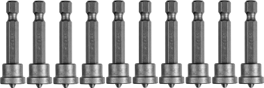 Бита ЗУБР &quot;МАСТЕР&quot; Phillips, с ограничителем, 50 мм, тип хвостовика E 1/4&quot;, Cr-V, 10 шт в слайде, 26002-2-50-10 — Официальный партнер ЗУБР в России