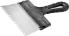 Шпатель зубчатый фасадный ЗУБР "СТАНДАРТ", 200 мм, стальное полотно, пластмассовая рукоятка, шпатель фасадный 10053-20 фото 1 — Официальный партнер ЗУБР в России