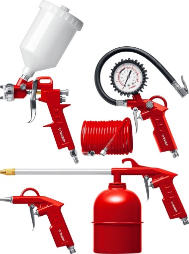 Набор пневматический универсальный MS-5G ЗУБР 5 предметов, 06459-H5_z01 — Официальный партнер ЗУБР в России