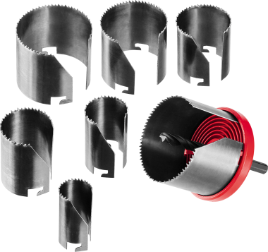 Пила сегментная наборная ЗУБР &quot;МАСТЕР&quot; по дереву, 7 полотен: 26-32-38-45-50-56-63х42 мм — Официальный партнер ЗУБР в России