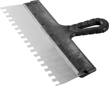 Шпатель ЗУБР &quot;МАСТЕР&quot; ФАСАДНЫЙ, нержавеющее полотно, 350мм, зуб 10х10мм — Официальный партнер ЗУБР в России