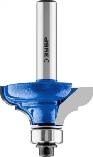 Фреза кромочная калевочная №3, D= 35мм, рабочая длина-15мм, радиус-5,5мм, хв.-8мм, d-12,7мм, ЗУБР Профессионал — Официальный партнер ЗУБР в России