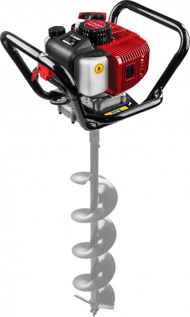 Мотобур (бензобур), d=60-200 мм, 52 см3, 1 оператор, ЗУБР — Официальный партнер ЗУБР в России