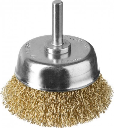 Щетка-крацовка &quot;Зубр&quot;  чашечная для дрели, латунированная стальная проволока 0,3мм, 63мм &quot;ПРОФЕССИОНАЛ&quot; 3525-063_z02 — Официальный партнер ЗУБР в России