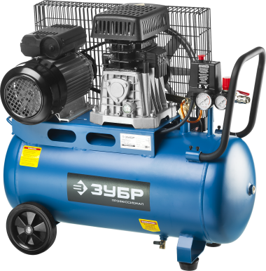 ЗУБР 360 л/мин, 50 л, 2200 Вт, ременной масляный компрессор, Профессионал (ЗКПМ-360-50-Р-2.2) — Официальный партнер ЗУБР в России