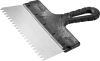Шпатель зубчатый фасадный ЗУБР "СТАНДАРТ", 250 мм, стальное полотно, пластмассовая рукоятка, шпатель фасадный 10053-25 фото 1 — Официальный партнер ЗУБР в России