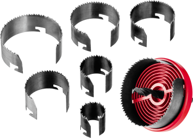 Пила сегментная наборная ЗУБР &quot;МАСТЕР&quot; по дереву, 7 полотен: 26-32-38-45-50-56-63х18 мм — Официальный партнер ЗУБР в России