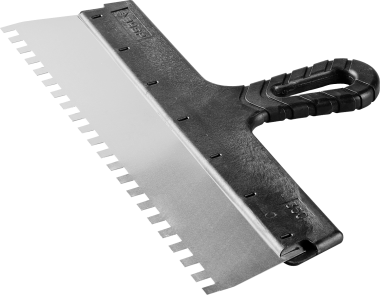 Шпатель ЗУБР &quot;МАСТЕР&quot; ФАСАДНЫЙ, нержавеющее полотно, 350мм, зуб 8х8мм — Официальный партнер ЗУБР в России