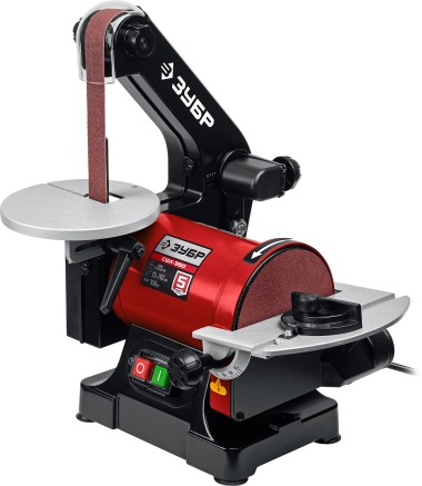 Cтанок шлифовальный торельчато-ленточный (комбинированный) ЗУБР d 125 мм, 25 х 762 мм лента, 350 Вт, СШЛ-350 — Официальный партнер ЗУБР в России