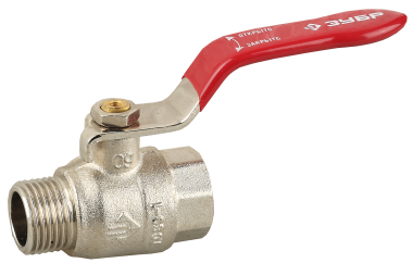 Кран ЗУБР шаровой 1&quot; полнопроходной &quot;мама-папа&quot;, ручка, никелированная латунь — Официальный партнер ЗУБР в России