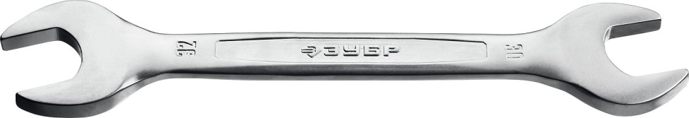 Рожковый гаечный ключ ЗУБР 30х32 мм, Cr-V сталь, хромированный, 27010-30-32_z01 Профессионал фото 1 — Официальный партнер ЗУБР в России