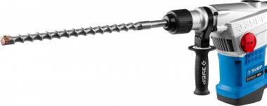 Перфоратор SDS-Max, ЗУБР Профессионал ЗПМ-40-1250 ЭВК, 250-450 об/мин, 1400-2800 уд/мин, 10 Дж, 7 кг, 1250 Вт, кейс — Официальный партнер ЗУБР в России