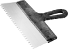 Шпатель зубчатый фасадный ЗУБР "СТАНДАРТ", 300 мм, стальное полотно, пластмассовая рукоятка, шпатель фасадный 10053-30 фото 1 — Официальный партнер ЗУБР в России