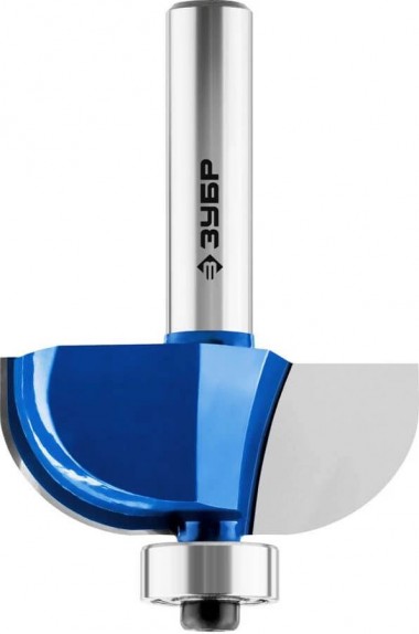 Фреза кромочная калевочная №2, D= 38,1мм, рабочая длина-16мм, радиус-12,7мм, хв.-8мм, d-12,7мм, ЗУБР Профессионал — Официальный партнер ЗУБР в России