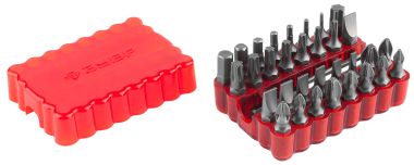 Набор: Биты с магнитным адаптером, хромованадиевая сталь, 33 предмета, ЗУБР — Официальный партнер ЗУБР в России