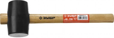 Киянка ЗУБР "МАСТЕР" резиновая черная с деревянной ручкой, 230г 2050-40_z01 &mdash; Официальный партнер ЗУБР в России