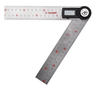ТРУ-20 транспортир-угломер электронный, 200 мм, Диапазон 0-360°, Точность 0,3°, Фиксация угла, ЗУБР Профессионал — Официальный партнер ЗУБР в России