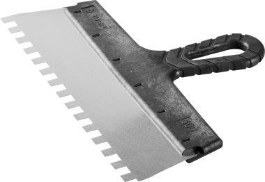 Шпатель ЗУБР &quot;МАСТЕР&quot; ФАСАДНЫЙ, нержавеющее полотно, 300мм, зуб 10х10мм — Официальный партнер ЗУБР в России