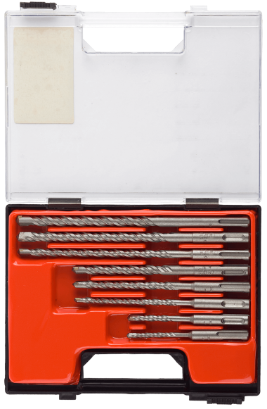 Набор: Буры по бетону, SDS-plus, 5/6 х 110 мм, 6/8/10 х 160 мм, 8/10/12 х 210 мм, 8шт, в боксе, ЗУБР — Официальный партнер ЗУБР в России