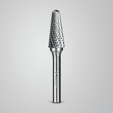 ЗУБР 12х28 мм, тип L (конус с закругленным углом 28°, радиус 3.0 мм), хв-к 6 мм, твердосплавная борфреза, ПРОФЕССИОНАЛ (28810-12-28) — Официальный партнер ЗУБР в России