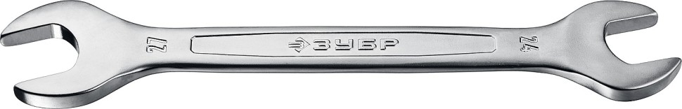 Рожковый гаечный ключ ЗУБР 24х27 мм, Cr-V сталь, хромированный, 27010-24-27_z01 Профессионал фото 1 — Официальный партнер ЗУБР в России