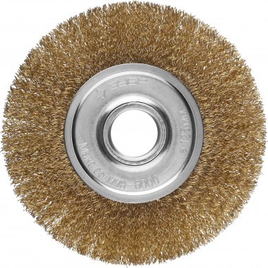 Щетка дисковая для УШМ ЗУБР, витая стальная латунированная проволока 0,3мм, d=125мм &quot;ПРОФЕССИОНАЛ&quot; 35187-125_z01 — Официальный партнер ЗУБР в России