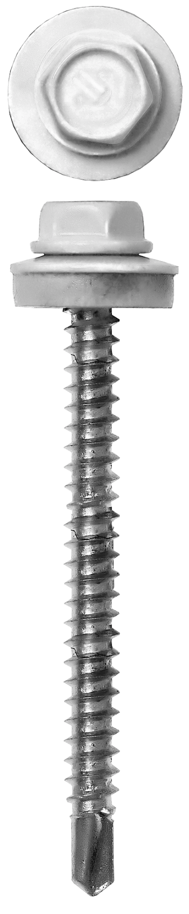 Саморезы СКД кровельные, RAL 9003 белый, 35 x 4.8 мм, 380 шт, для деревянной обрешетки, ЗУБР Профессионал — Официальный партнер ЗУБР в России