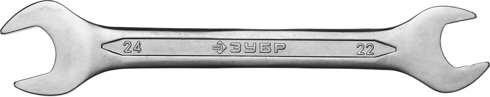 Рожковый гаечный ключ 22 x 24 мм, ЗУБР фото 1 — Официальный партнер ЗУБР в России