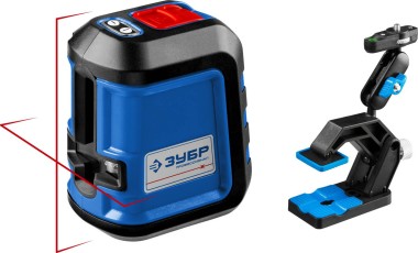 Линейный лазерный нивелир c держателем КРЕСТ-15 ЗУБР 15 м, 34902-2_z01 Профессионал — Официальный партнер ЗУБР в России