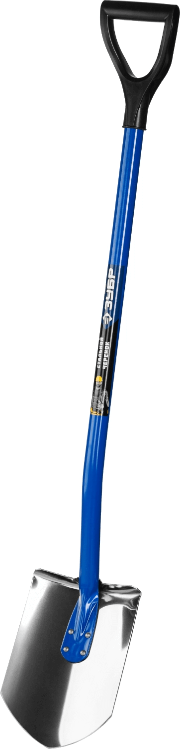 ЗУБР Артель-НС, 280 х 190 х 1200 мм, полотно 2 мм, нержавеющая сталь, закалено, стальной изогнутый черенок, штыковая лопата, Профессионал (4-39406) &mdash; Официальный партнер ЗУБР в России