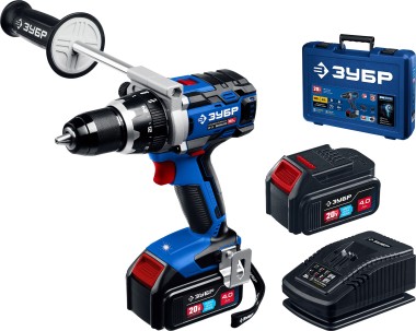 ЗУБР  Т7, 20 В, 100 Н·м, 2 АКБ (4 А·ч), бесщеточная дрель-шуруповерт, кейс, Профессионал (DB-211-42) &mdash; Официальный партнер ЗУБР в России