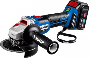 Машина углошлифовальная аккумуляторная, ЗУБР, BL-motor, 2 АКБ, AB-125-42 — Официальный партнер ЗУБР в России