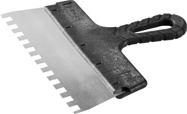 Шпатель ЗУБР &quot;МАСТЕР&quot; ФАСАДНЫЙ, нержавеющее полотно, 250мм, зуб 10х10мм — Официальный партнер ЗУБР в России