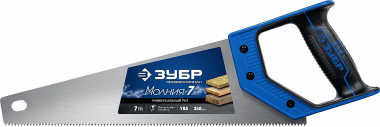 Ножовка универсальная (пила) ЗУБР МОЛНИЯ 350 мм, 7 TPI, закалка, рез вдоль и поперек волокон, для средних заготовок, фанеры, ДСП, МДФ, &quot;ПРОФЕССИОНАЛ&quot; 1537-35_z02 — Официальный партнер ЗУБР в России