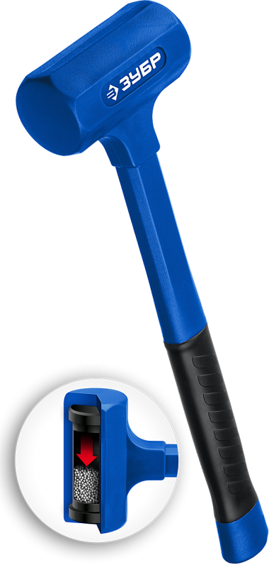 Безынерционный молоток ЗУБР БМО облитый эластомером, 680 г, 47 мм, 2049-680 Профессионал — Официальный партнер ЗУБР в России