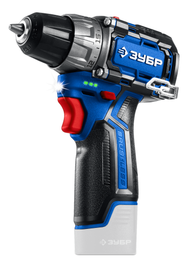 ЗУБР КОМПАКТ, 12 В, 45 Нм, без АКБ, бесщеточная дрель-шуруповерт, Профессионал (DB-121) — Официальный партнер ЗУБР в России