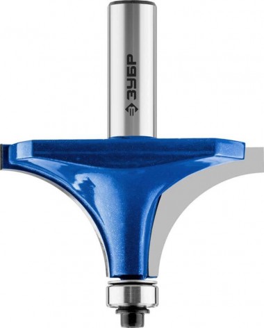 Фреза кромочная калевочная №1, D= 63,5мм, рабочая длина-32мм, радиус-25мм, хв.-12мм, d-12,7мм, ЗУБР Профессионал — Официальный партнер ЗУБР в России