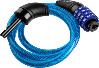 Замок тросовый ЗУБР 950 мм, 10 мм цинковый сплав, кодовый, 37262-95_z01 Профессионал — Официальный партнер ЗУБР в России