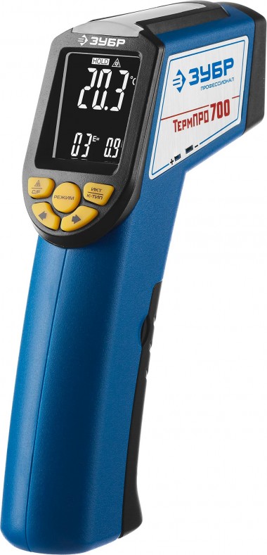 Пирометр инфракрасный, -50°С +650°С, ТермПро-700, ЗУБР Профессионал — Официальный партнер ЗУБР в России