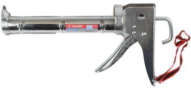 Пистолет для герметика ЗУБР &quot;ПРОФЕССИОНАЛ&quot; 06625, полукорпусной, хромированный, зубчатый шток, 310мл — Официальный партнер ЗУБР в России