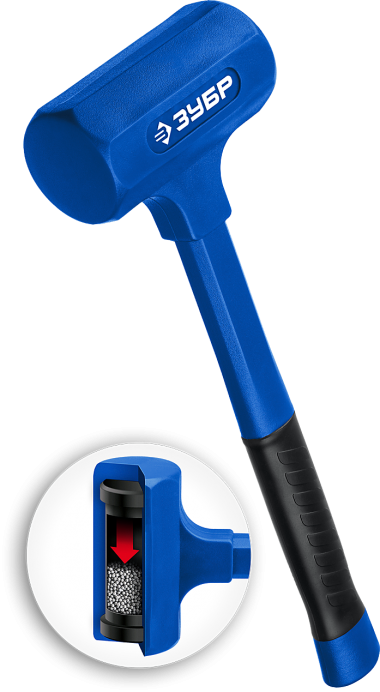 Безынерционный молоток ЗУБР БМО облитый эластомером, 1800 г, 60 мм, 2049-1800 Профессионал — Официальный партнер ЗУБР в России