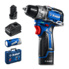 ЗУБР Набор: бесщеточная дрель-шуруповерт КОМПАКТ, LED фонарь, 2 АКБ (2 А∙ч), кейс, Профессионал (DB-121-22F) фото 2 — Официальный партнер ЗУБР в России