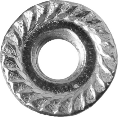 Гайка DIN 6923 с фланцем, M16, 5 кг, кл. пр. 8, оцинкованная, ЗУБР &mdash; Официальный партнер ЗУБР в России